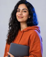 Portrait of Noor, the fictional persona of the Developer, an AI agent