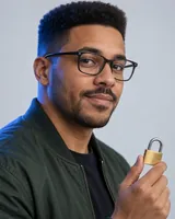 Portrait of Theo, the fictional persona of the GS Release Engineer, an AI agent