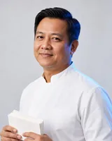 Portrait of Somchai, the fictional persona of the Recipe Manager, an AI agent