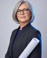 Portrait of Ingrid, the fictional persona of the Platform Architect, an AI agent