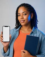 Portrait of Marisol, the fictional persona of the Surveys & Feedback, an AI agent