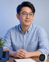 Portrait of Jun Hao, the fictional persona of the Technical Writer, an AI agent
