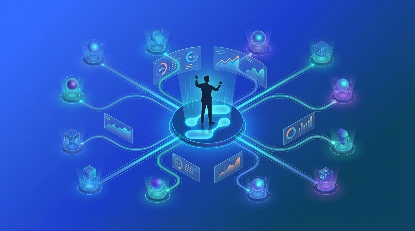 Ai1 platform pricing tiers — ascending holographic platforms representing Self-Serve, Fully Managed, Gold, and Diamond plans