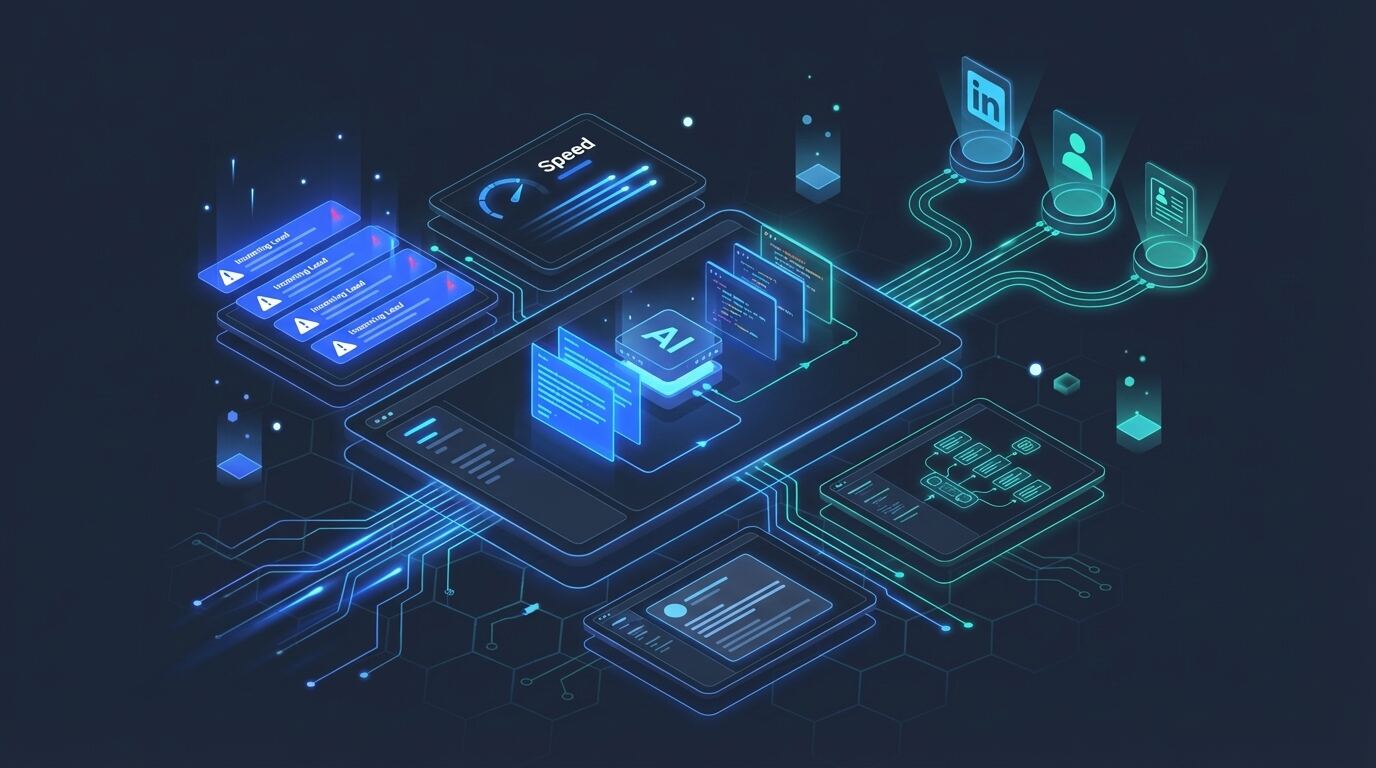 AI lead response automation dashboard showing instant personalized outreach