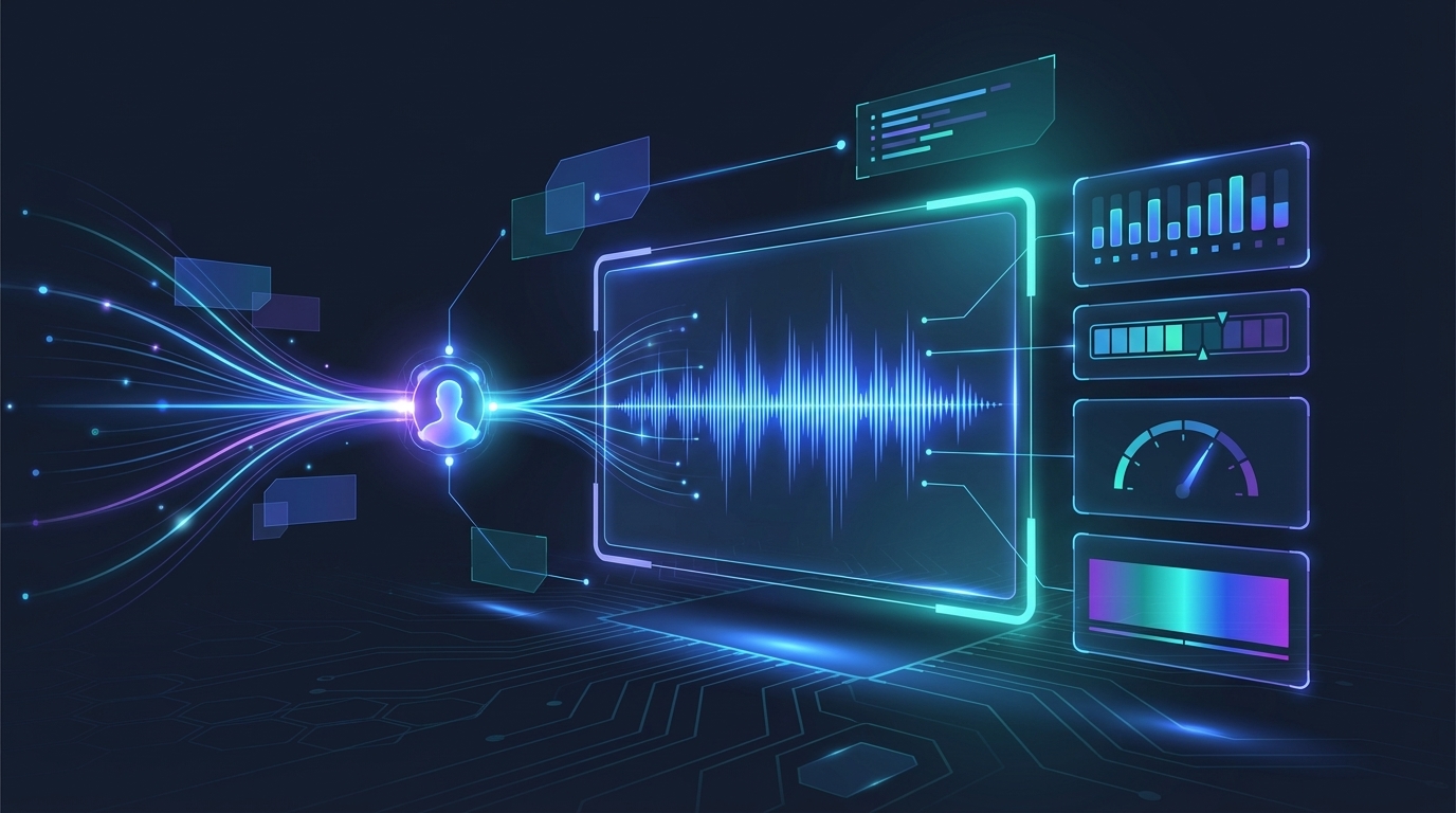 AI voice profile analysis dashboard showing writing pattern extraction from multiple communication channels