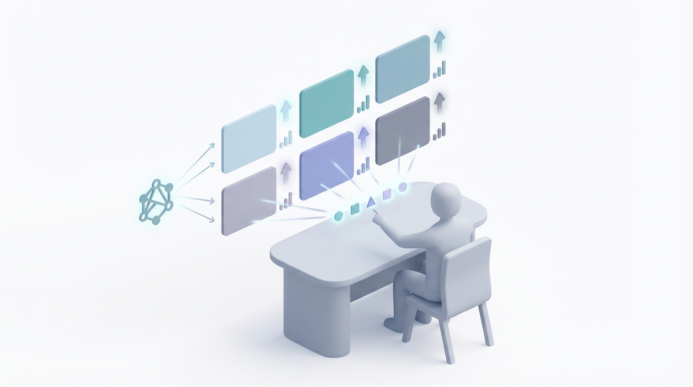 Salesperson using AI to create custom landing pages for multiple audience segments