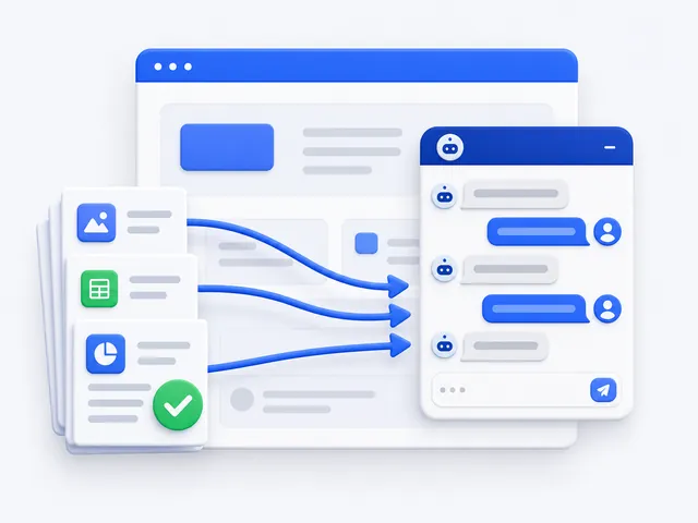 Your documents flowing into a chat window on your website, so the chatbot answers from them