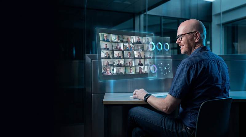 Mike Schwarz presenting the State of AI briefing to attendees on a video call